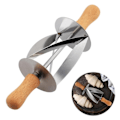 Miniatyrbilde 1 av 4: Rulle kniv For croissant brød kjøkken baking rustfritt stål rulling deig kutter