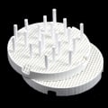 Miniatyrbillede 1 af 6: 2 stk Dental Lab Honeycomb Brænding Bakker med 20 Zirconia Zirconia Pins