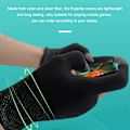 Miniatyrbilde 5 av 6: 2 deler Finger Tommel Sleeve Hansker For Gamer Ikke riper
