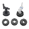 Miniatyrbillede 1 af 8: Hun gevind til 60 mm hun gevind IBC tank stik ventil vandhane adapter have vanding rør tilslutning værktøj