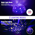 Miniatyrbilde 4 av 6: Stjerne Projektor Lampe LED Natt Lys Baby Dekor Roterende Barnehage Måne Galaxy Projektor