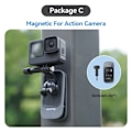 Miniatyrbild 7 av 9: 360° Rotation Magnetisk Ryggsäck Klämma Klämma Fäste för GoPro Hero 11 10 9 8 7 6 5 Insta360 DJI Action Kamera Tillbehör