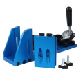 Miniatyrbillede 6 af 6: Træbearbejdning Skråt Hul Dyveling Jig Lomme Hul Jig Kit Med 9,5 mm Bor Bit Guide