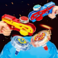 Miniatyrbillede 2 af 7: Børn Lysende Roterende Gyro pistol Forældre og Børn Udendørs Kampe Drenge Lys Legetøj