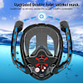 Miniatyrbilde 3 av 8: Full Ansikt Snorkel Maske 180°Panoramic View Silikon Tørr
