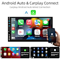 Miniatyrbillede 2 af 6: Carplay Android Auto 1 Din 7 Tommer Bil Radio Multimedie Afspiller HD Touch Skærm