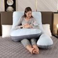 Miniatyrbilde 9 av 10: Graviditet pute 130*70cm sove midje pute for gravide kvinner