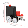 Miniatyrbild 5 av 7: Luft kompressor tryck brytare ventil kontroll grenrör regulator mätare