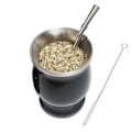 Pikkukuva 1 / 6: Ruostumaton teräs kaksoisseinä 8oz Argentiina Yerba Mate kurpitsa pommilla ja puhdistusharjalla