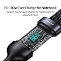 Pikkukuva 7 / 8: USAMS U83 66W 3 In 1 Digitaalinen näyttö kaapeli PD QC pikalataus USB tyyppi C kaapeli iPhone 14 13 12 Pro Max Huawei  Xiaomi Samsung