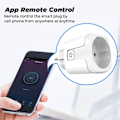 Miniatyrbillede 6 af 6: Smart Plug 20A EU Smart Socket Med Strøm Monitoring Timing Function Voice Control Via Alexa Google Home