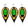 Miniatyrbilde 3 av 6: Jord PH måler tester jord tester PH fuktighetsmåler temperatur sollys intensitet måling analyse jord surhet test 4 i 1