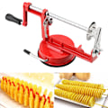Miniatyrbillede 1 af 5: Manuel Twisted Kartoffel Æble Skærer Grøntsag Spiralizer Rustfrit Stål