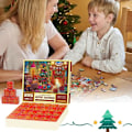 Miniatyrbillede 3 af 4: 1000 brikker jul 24 dage nedtælling kalender puslespil jul advent stiksav puslespil