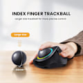 Miniatyrbilde 2 av 7: ProtoArc Wireless Index Finger Trackball Mus