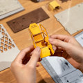 Miniatyrbillede 5 af 8: Robotime Rolife Gør-det-selv bog krog havehus med lys Nem saml Fantastisk gave