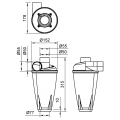 Miniatyrbillede 2 af 6: Sort Støv Cyclon  Industriel Støv Opsamler Dåse Støvsuger Hjem Rengøring med Flange Base