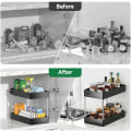 Miniatyrbild 6 av 7: Under Sink Förvaring Arrangör 2 nivå Låda Mångsidigt ställ