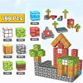 Miniatyrbild 1 av 11: 192 bitar Magnetisk Byggnad block Min Magnet World Set Leksaker