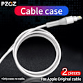 Pikkukuva 7 / 8: PZOZ 2kpl kaapeli suoja iPadille iPhone laturi USB tyyppiC alkuperäinen kaapeli iPhone 11 8 7 6s plus 5 kaapeli suojaus surround