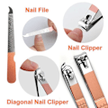 Miniatyrbild 7 av 7: 7 st set proffs manikyr set rostfritt stål hög kvalitet nagelklippare nagelkonst kit