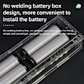Miniatyrbild 6 av 7: Two Way No Welding LED Light Digital Display Transparent Punk Batteri Snabb Charge Power Bank Case