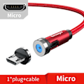 Miniatyrbilde 1 av 5: Roter magnetisk kabel rask lading magnet lader mikro usb type c kabel