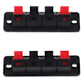 Miniatyrbillede 2 af 6: 2 Pcs 4 Positioner Stik Terminal Push In Jack Fjeder Load Audio Speaker Terminals
