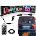 Miniatyrbild 1 av 6: Rullning Reklam LED Skylt USB 5V Bluetooth App Kontroll Logotyp Ljus Anpassad Text Mönster Animation Programmerbar Display