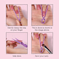 Miniatyrbillede 4 af 7: 10 stykker Negle Klip Set Blandet Farve Neglekunst Farvning Beskyttelse Klips Manicure Værktøj