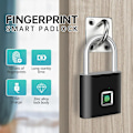 Miniatyrbild 2 av 7: Nyckellös USB laddning Fingeravtryck Lås Smart Hänglås Vattentätt Dörr Lås 0,2sek Upplåsning Bärbart Stöldskydd Hänglås