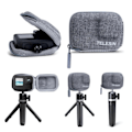 Miniatyrbilde 4 av 7: Mini Oppbevaring Beskyttelse Veske Børstet Halvt Åpen Hurtig Utløsning Bæreveske for GoPro 11 Hero 11 GoPro 10 Hero 10 9 Black