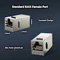 Miniatyrbillede 4 af 6: Kobling RJ45 Keystone Shielded Coupler Shielded Hun til Hun RJ45 Inline Kobler Keystone Jack