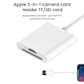 Miniatyrbild 3 av 6: 2 in 1 OTG Card Reader Adapter for iPhone 14 13 12 11 Pro Max Micro SD TF Smart Memory Card Reading Converter Mini Card  Läsare