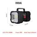 Miniatyrbild 3 av 7: High Power LED Ficklight Handheld Flood Light Sökljus för Camp Hike Fiske