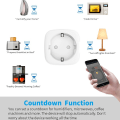 Miniatyrbilde 7 av 7: Smart Plug WiFi Socket EU  Med Strøm Monitor Timing Funksjon Tuya Smart Life APP Kontroll