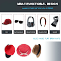 Pikkukuva 5 / 7: 10 kpl  Baseball hattu koukku hattu kiinnitys koukku jäljetön koukku musta minimalistinen design hattu teline