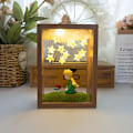 Miniatyrbillede 4 af 7: Den Lille Prins Nat Lys Håndlavet Gør-det-selv Foto FrameStarry Ræv Rose Eventyr Hjem Dekor