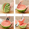 Miniatyrbilde 5 av 7: Rustfritt Vannmelon Skjærer Kutter Verktøy Vannmelon Melon Kutter Skjærer