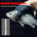 Miniatyrbillede 3 af 9: Fiske handsker Anti-skrid Beskyt Hånd mod Puncture Rad Fisherman Professional Fang Fisk Latex Jagt handsker