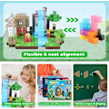 Miniatyrbild 4 av 11: 192 bitar Magnetisk Byggnad block Min Magnet World Set Leksaker