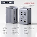 Pikkukuva 7 / 8: USB C telakka asema kaksois HDMI-yhteensopiva M.2 SSD kotelo Ethernet 100W PD USB keskitin