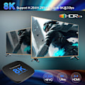 Miniatyrbilde 6 av 7: Android 13 TV Box ATV Dobbel Wifi Med TV Apper 8K Video BT5.0+ RK3528 4K 3D Voice Media Player Set Top Box