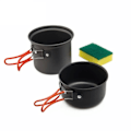 Miniatyrbild 1 av 9: Camping matlagning redskap utomhus porslin gryta set