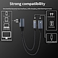 Pikkukuva 4 / 7: 2 in 1 OTG kyynärpää tyyppi USB C  3,5 mm liitäntä AUX ääni kuulokkeet