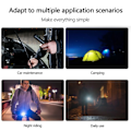 Miniatyrbild 5 av 5: LED ficklampa + COB Arbete Ljus Med Magnetisk USB Uppladdningsbar Inbyggt Batteri Set Multi Funktion Foldning Ficklampa
