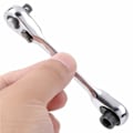 Miniatyrbilde 1 av 5: Mini 1/4tommer Dobbel Ended Quick Socket Ratchet Nutch Stang Skrutrekker Bit Hånd verktøy