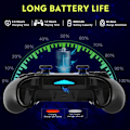 Miniatyrbild 6 av 7: Trådlös kontroller för PS4 PS3 PS2 IOS Android PC Hall Effect 9-color LED lights Vibration effekt PS4 Gamepad