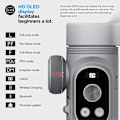 Miniatyrbild 5 av 6: Handhållen Gimbal Stabilisator 3-Axis Smart X Pro Professional för Smartphone Trådlös Laddning OLED Display LED Ljus Fokus Hjul