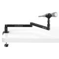 Miniatyrbillede 1 af 7: Lavt niveau mikrofon stativ skrivebord mikrofon bom arm justerbar klemme klemme støtte